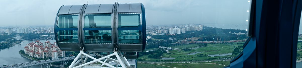 Panoramic picture, taked with Sony Nex-5 at Singapore Flyer. Maybe someone behind of me taked a photo of us too? 